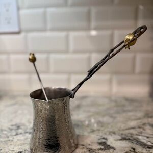 Michael Aram Silver and Gold Coffee Pot